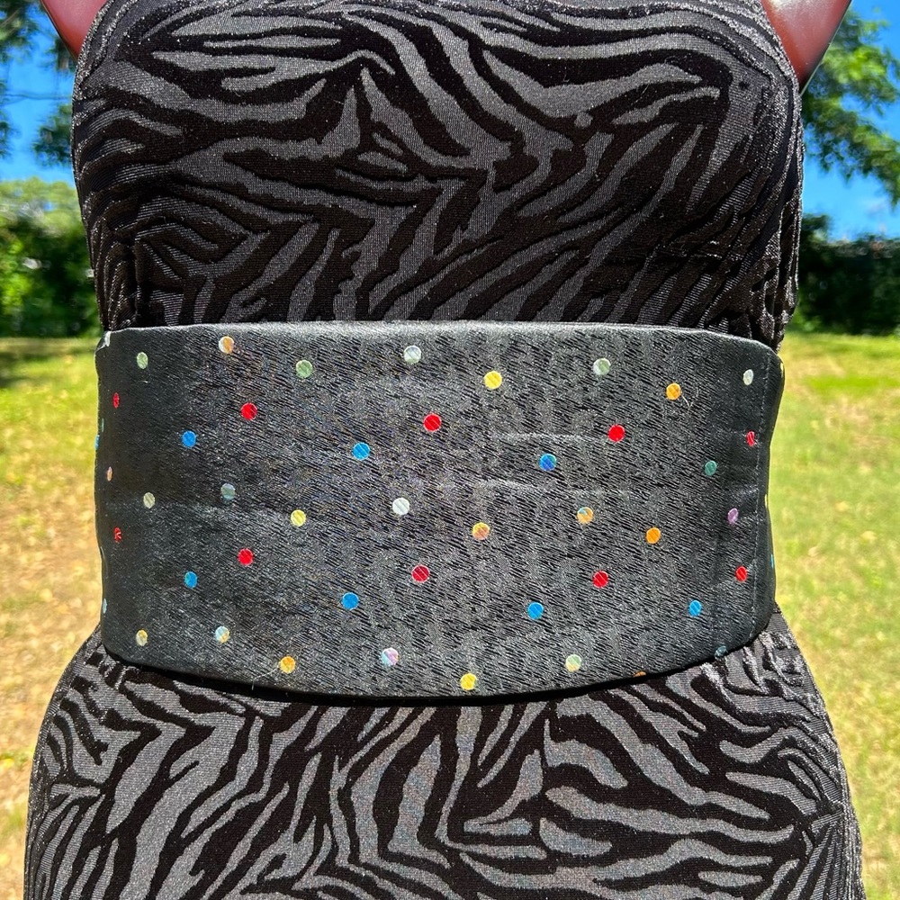 Multi Colored Polkadot Vintage Belt